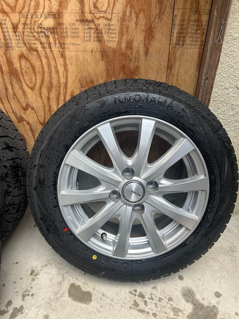パッソ165/65R14 ヨコハマスタッドレス、アルミ、ナットセット　バリ溝