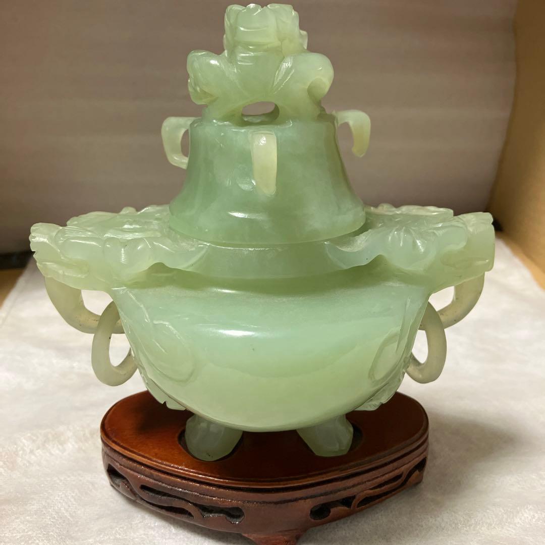 翡翠の香炉・中国翡翠工芸品専門店での購入品