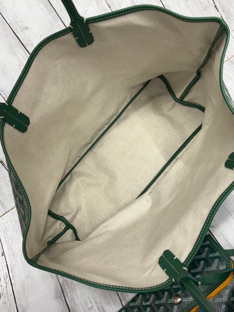 美品‼️ GOYARD ゴヤール　トートバッグ　サンルイPM　スヌーピー　グリーン