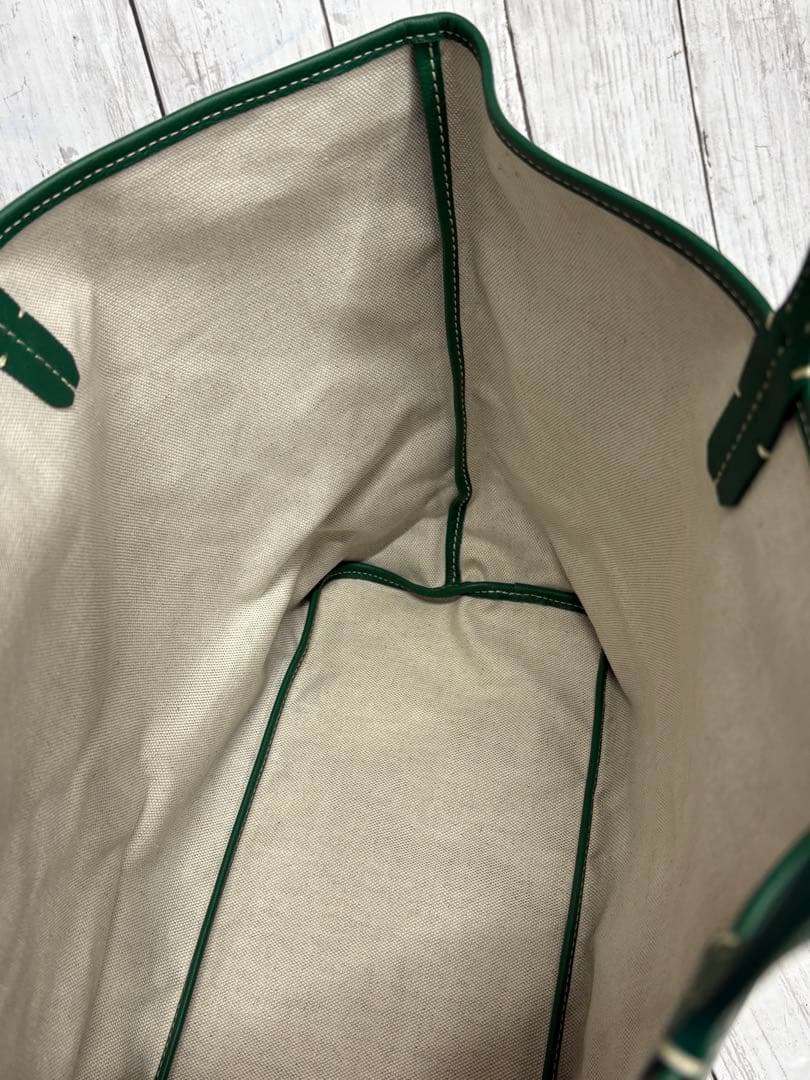 美品‼️ GOYARD ゴヤール　トートバッグ　サンルイPM　スヌーピー　グリーン