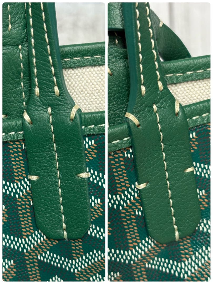 美品‼️ GOYARD ゴヤール　トートバッグ　サンルイPM　スヌーピー　グリーン