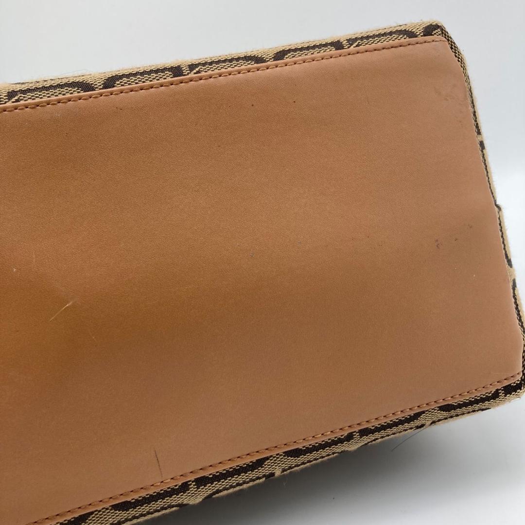 美品✨バレンシアガ トートバッグ 肩掛け ロゴ キャンバス キャメル