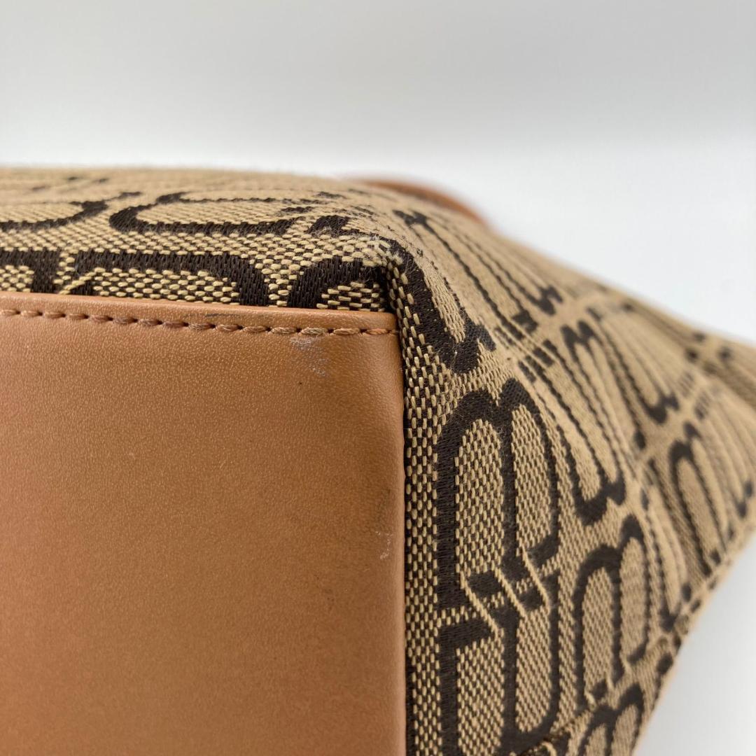 美品✨バレンシアガ トートバッグ 肩掛け ロゴ キャンバス キャメル