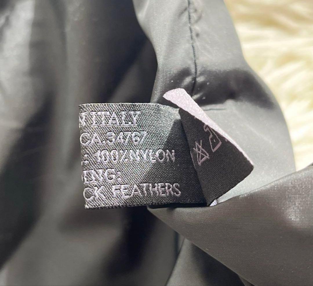 【美品】PRADA SPORT ナイロンダウンマフラー ブラック イタリア製