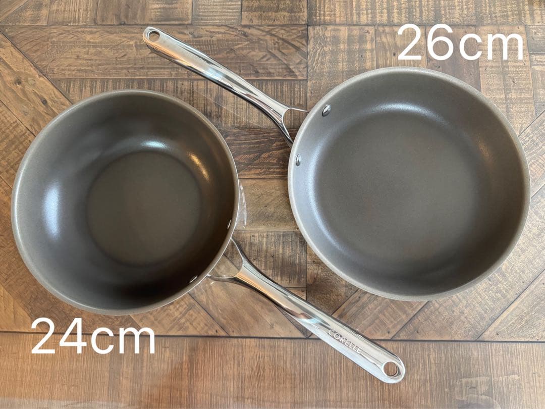 2点セット コレール CORELLE 26cm 24cm 深型フライパン