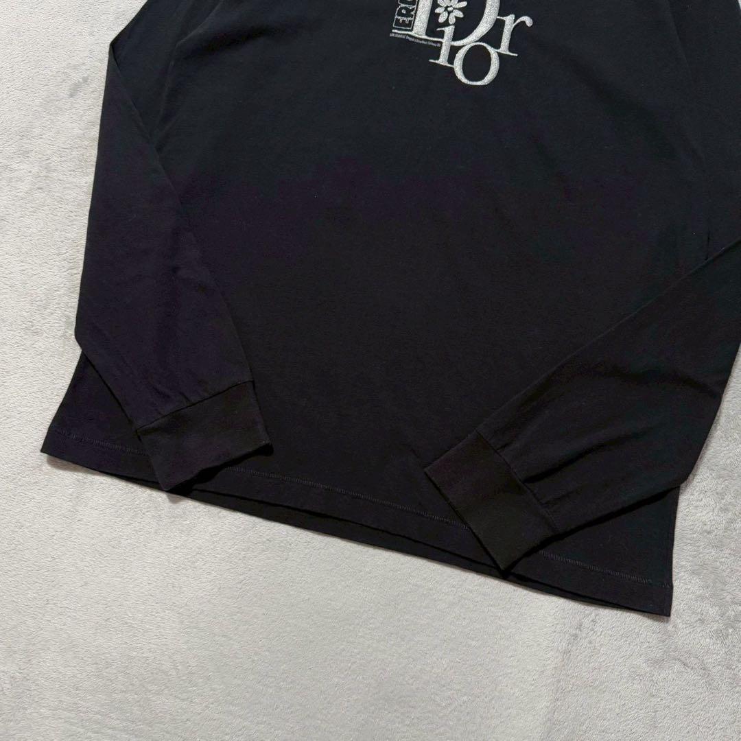 Christian Dior ERL ロゴ 立体刺繍 ロンT Mサイズ ブラック