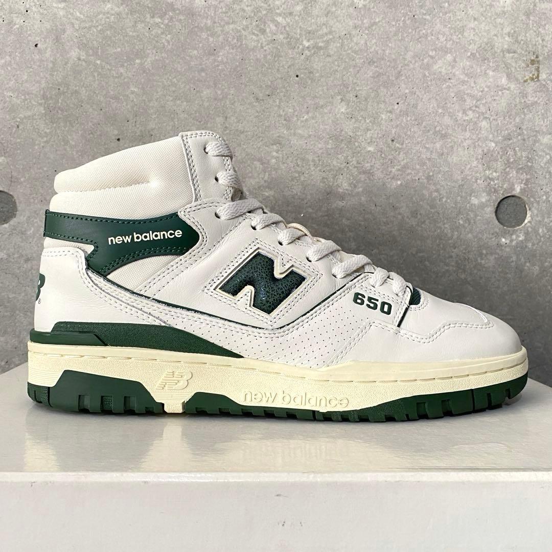 【新品】NEW BALANCE エメレオンドレ BB650 白緑 US10.5