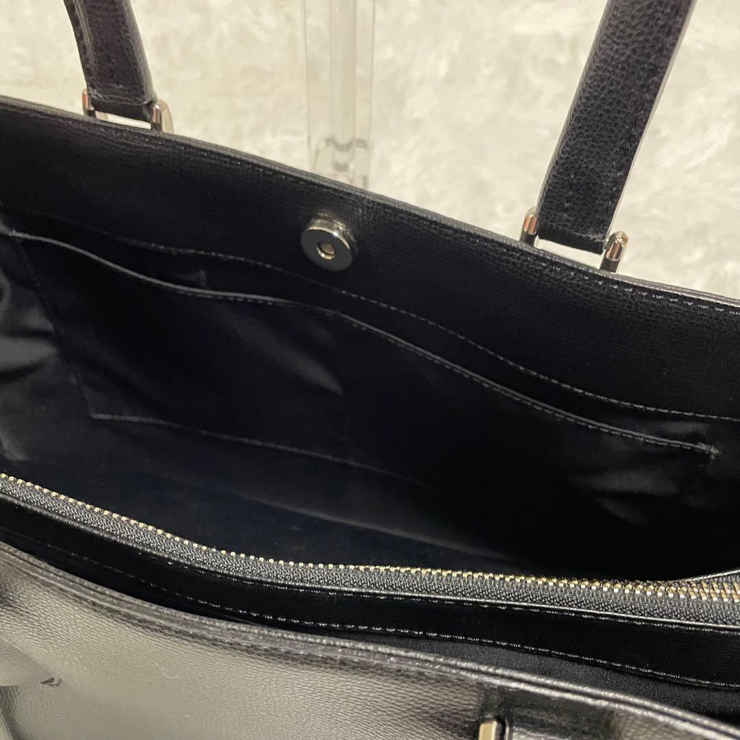 土屋鞄トートバッグ　ブラックレザーHINON ヒノン