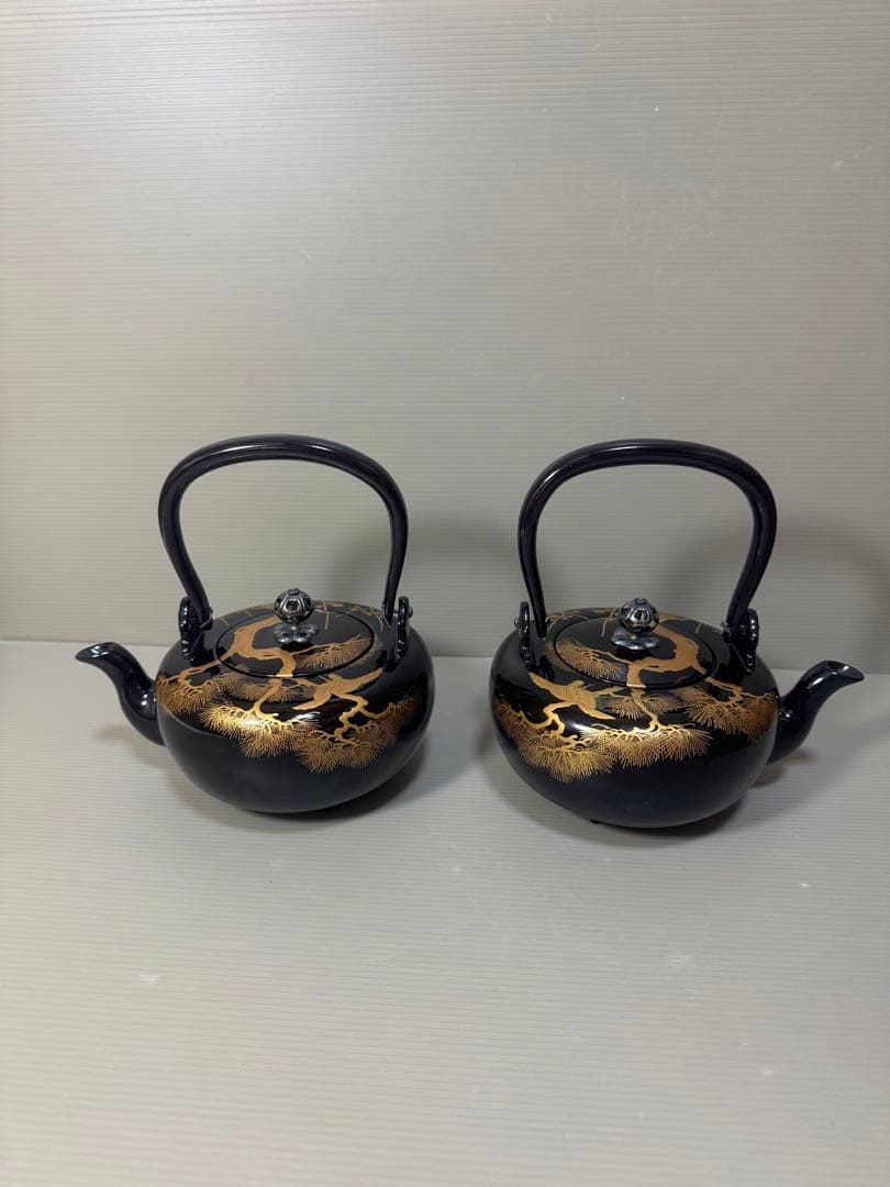 2230 輪島塗　松鶴　金蒔絵　銚子　2客