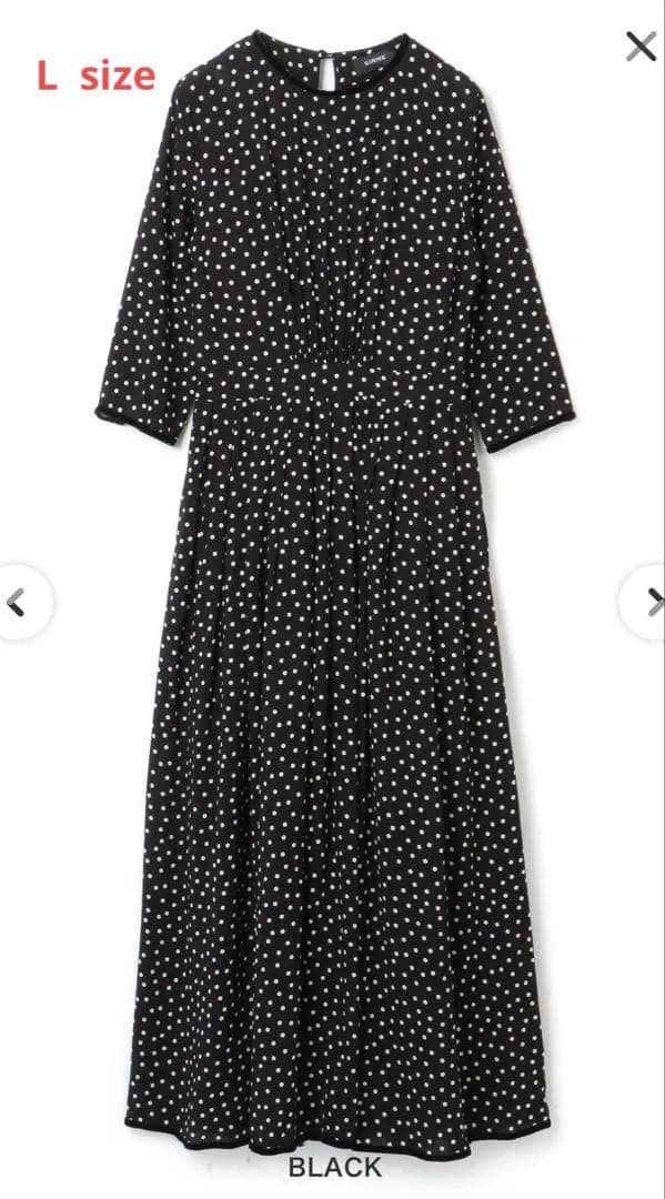 シンメ　sinme ドットロングワンピース Lサイズ