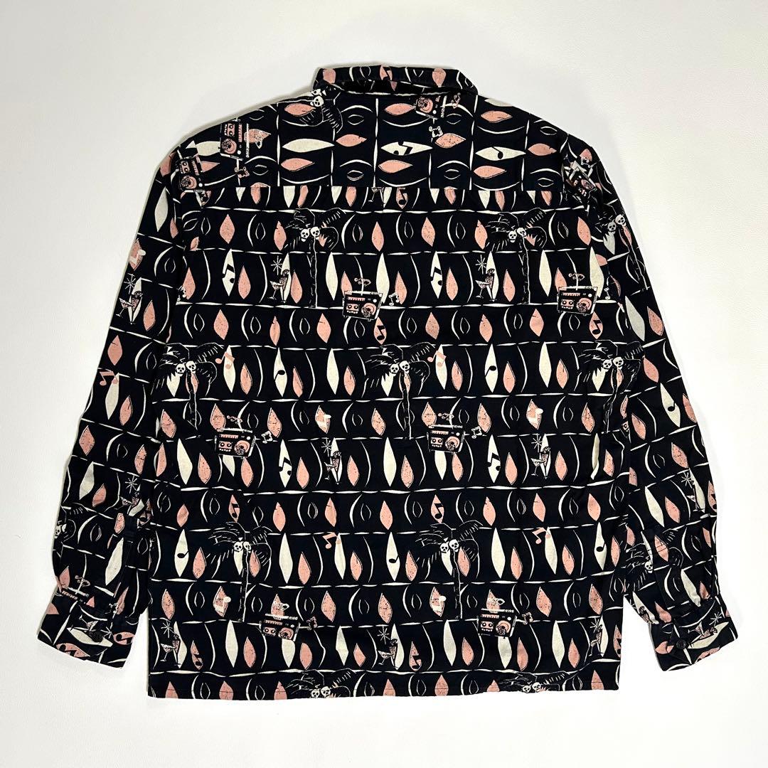 の*ち様 美品 ヒステリックグラマー アロハシャツ オープンカラー 長袖 コット
