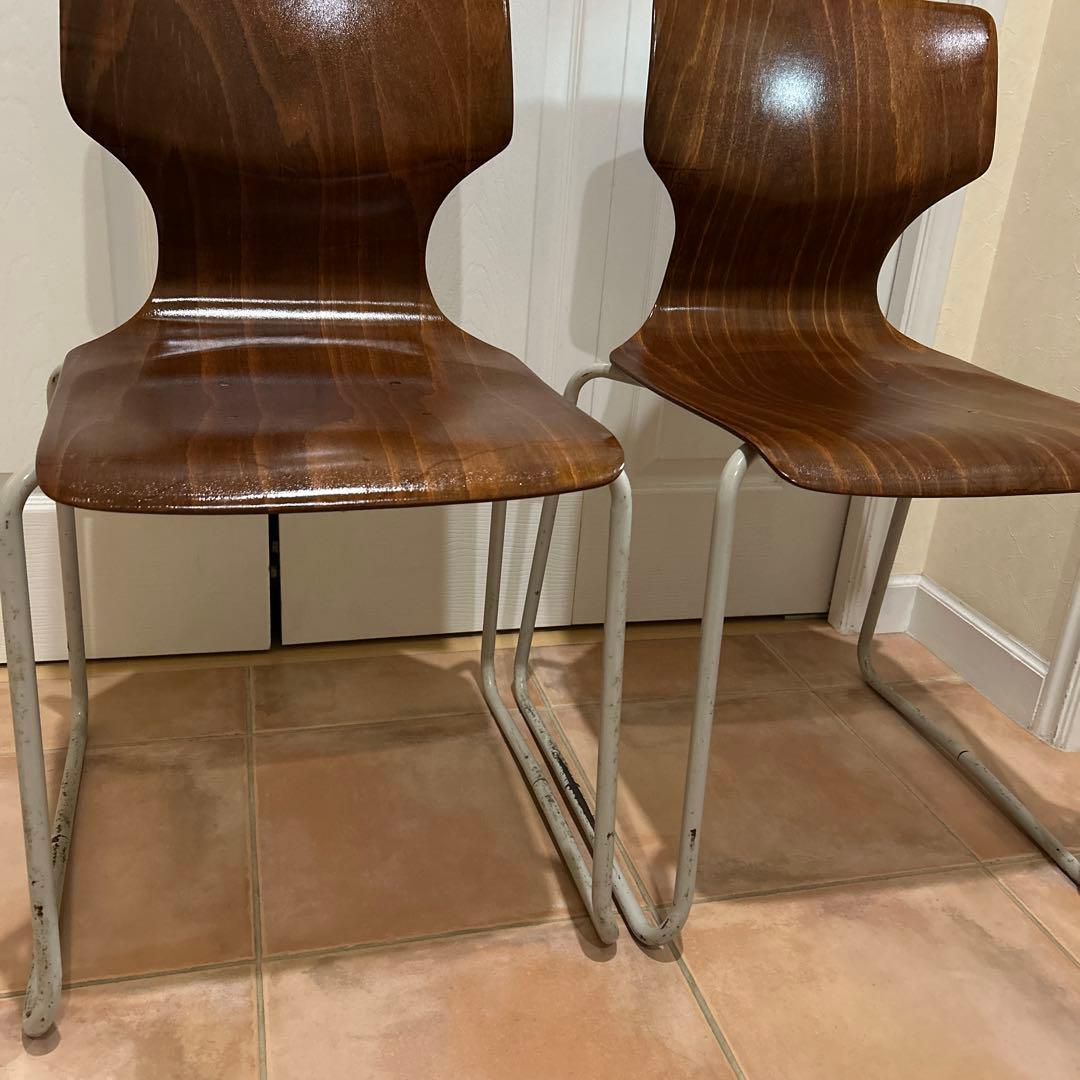 ★AICHI パグホルツ プライウッド PAGWOOD スタッキングチェア2脚