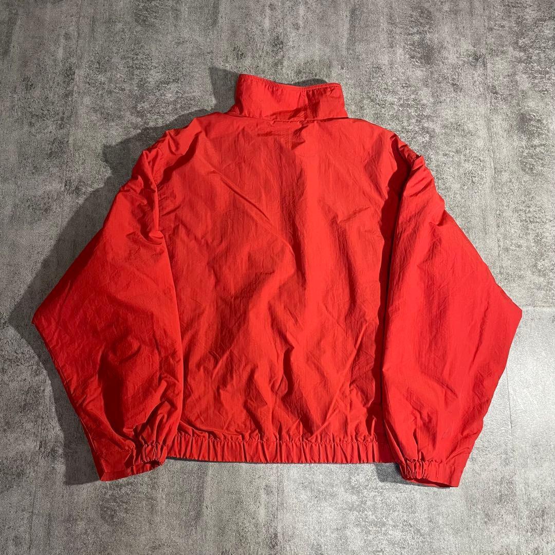 USA製Eddie Bauerウォームアップオレンジ短丈刺繍ロゴXL90s黒タグ