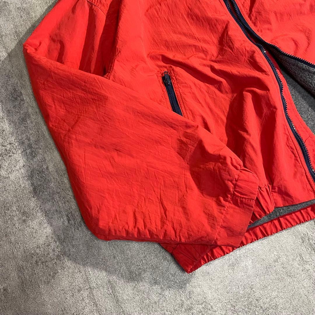 USA製Eddie Bauerウォームアップオレンジ短丈刺繍ロゴXL90s黒タグ