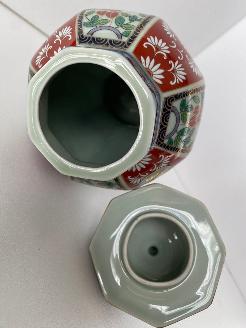 新品同様◆未峰窯 古伊万里 色絵金彩 金襴手様式 沈降壺 將軍壺 沈香壺