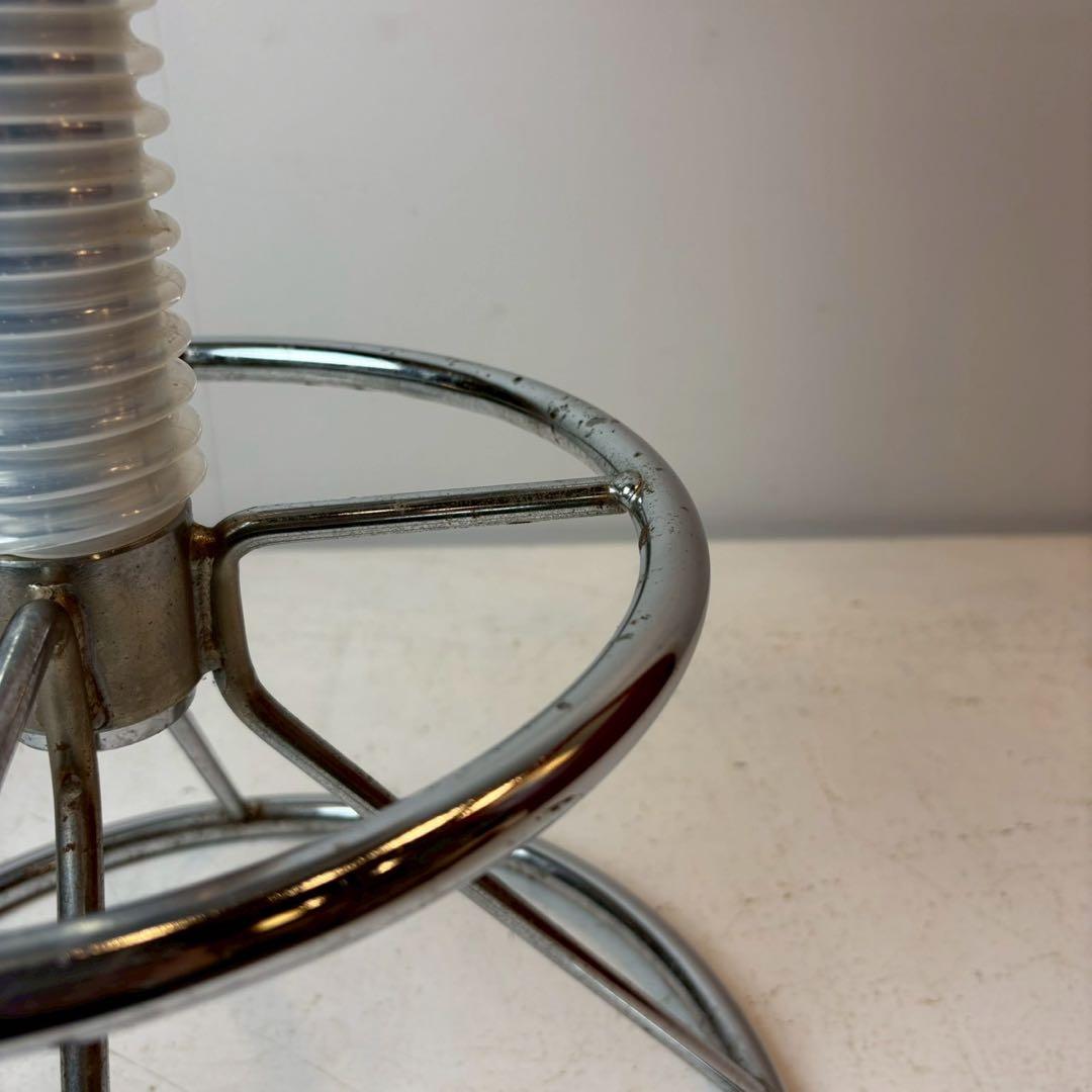 カウンターチェア スタンド椅子 バーチェア 昇降式　ホワイト　ミッドセンチュリー