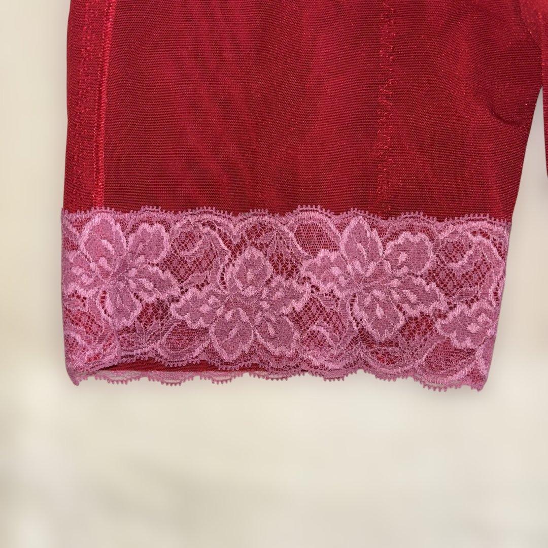 ララ　グラント　ハイウェストガードル　LOVE 76 レーストリム付き赤