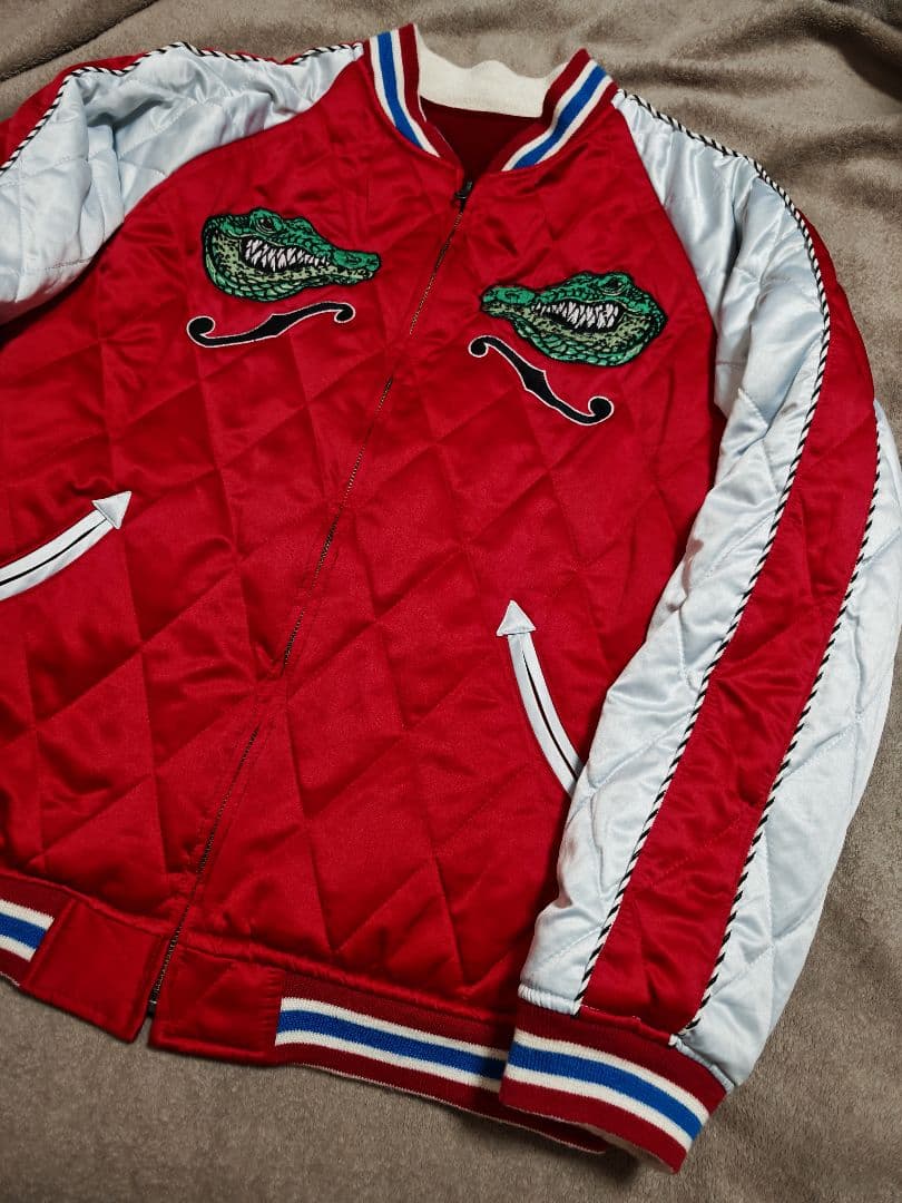 未使用近 BILLVAN２面用 別珍 日本限定 ワニ ワシ スカジャン 美品