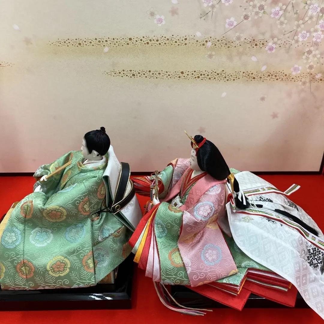 D4 三五親王のみ　可愛い色合いの衣裳　ピンク衣裳　ひな人形　雛飾り