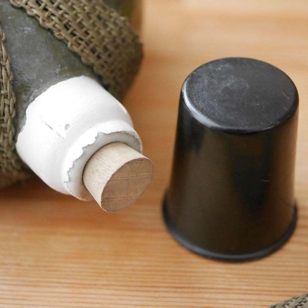 古い陶器の水筒瓶 3点セット 統制番号あり 瀬828