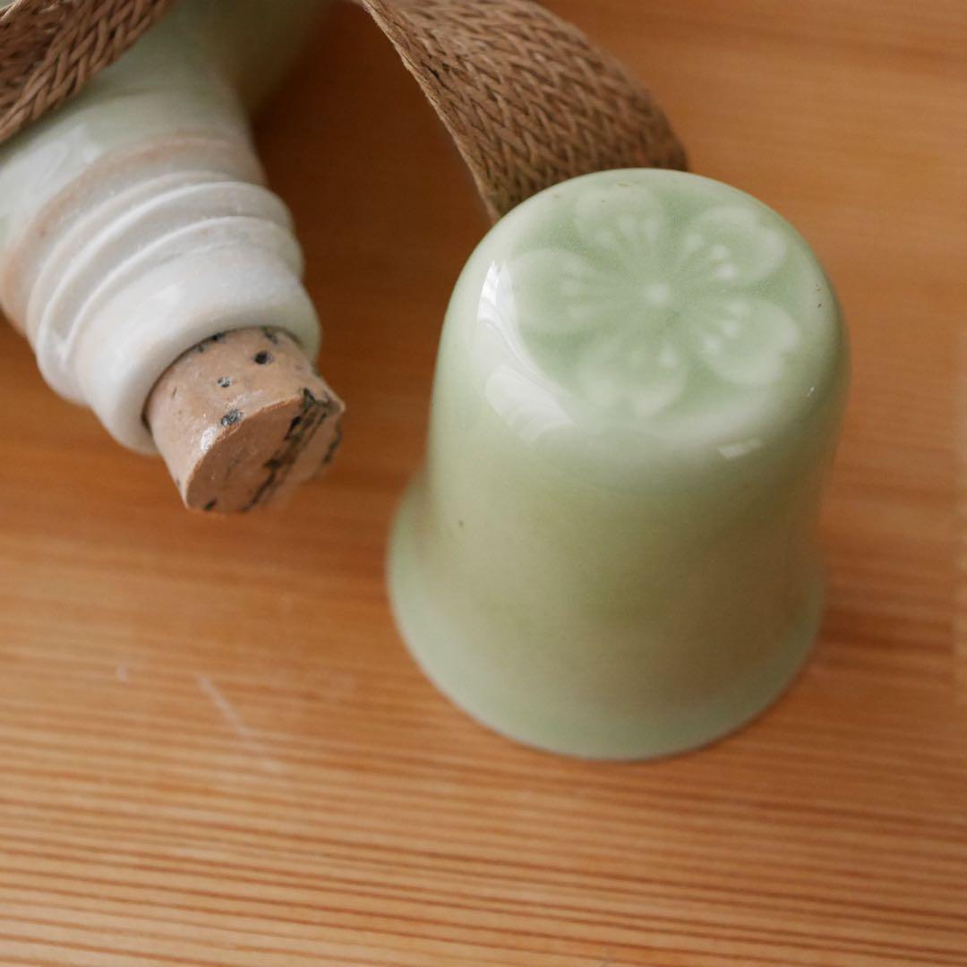 古い陶器の水筒瓶 3点セット 統制番号あり 瀬828