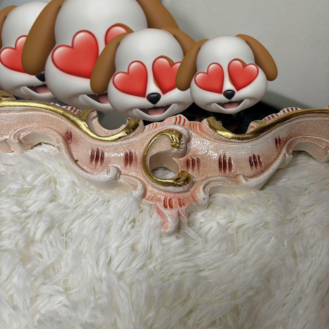 美品☆アンティーク☆鏡☆ロココ調☆壁掛けミラー☆姿見　ひび割れ加工