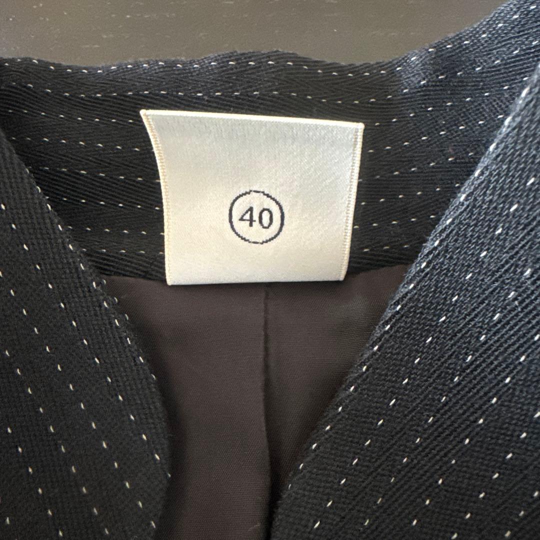 美品　KOF KRIZIAブラックストライプ フォーマル　パンツスーツ　Lサイズ