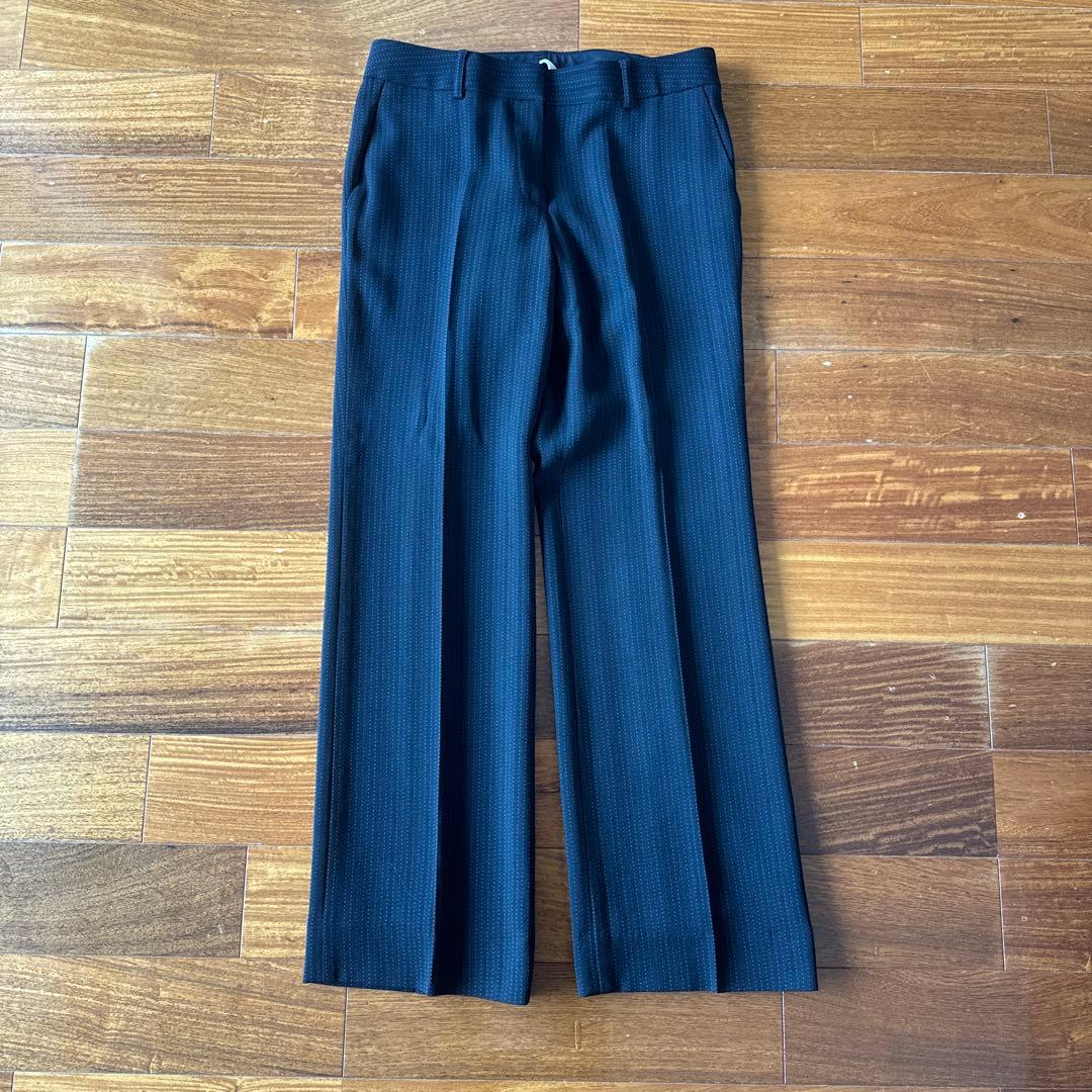 美品　KOF KRIZIAブラックストライプ フォーマル　パンツスーツ　Lサイズ