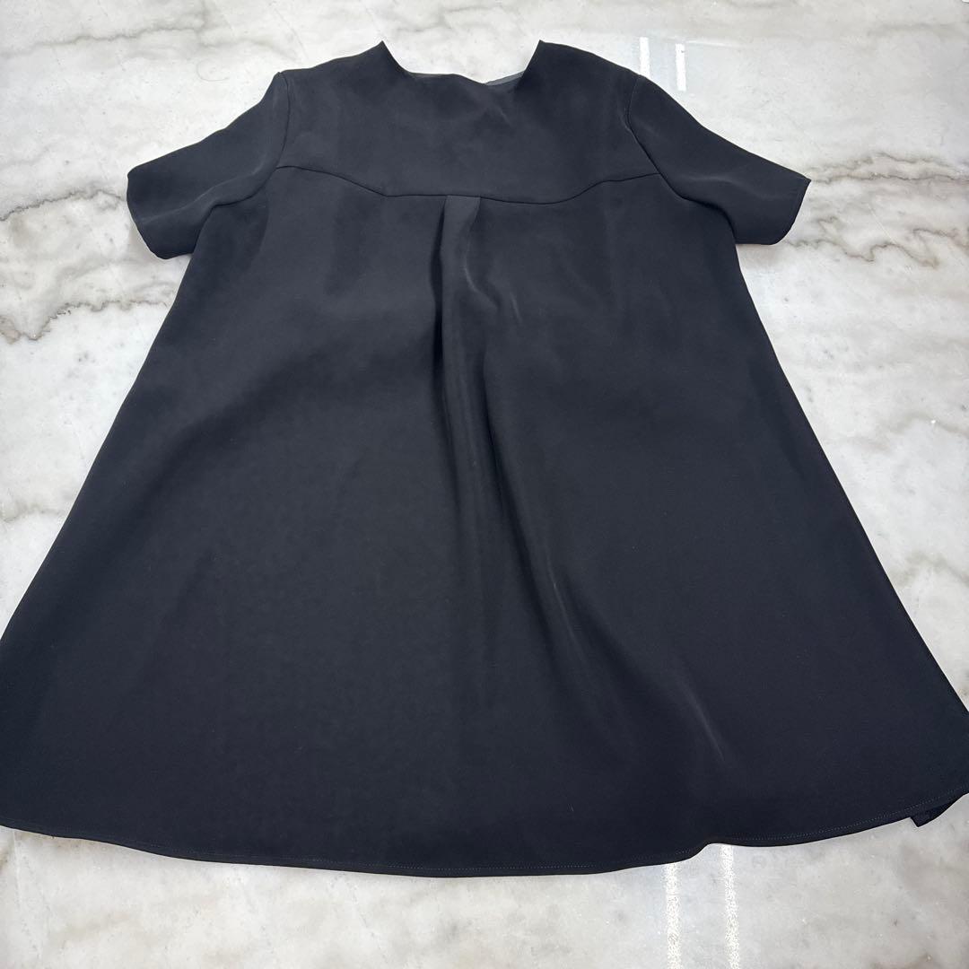 YOKOCHAN フリルトリムブラウス　ブラック