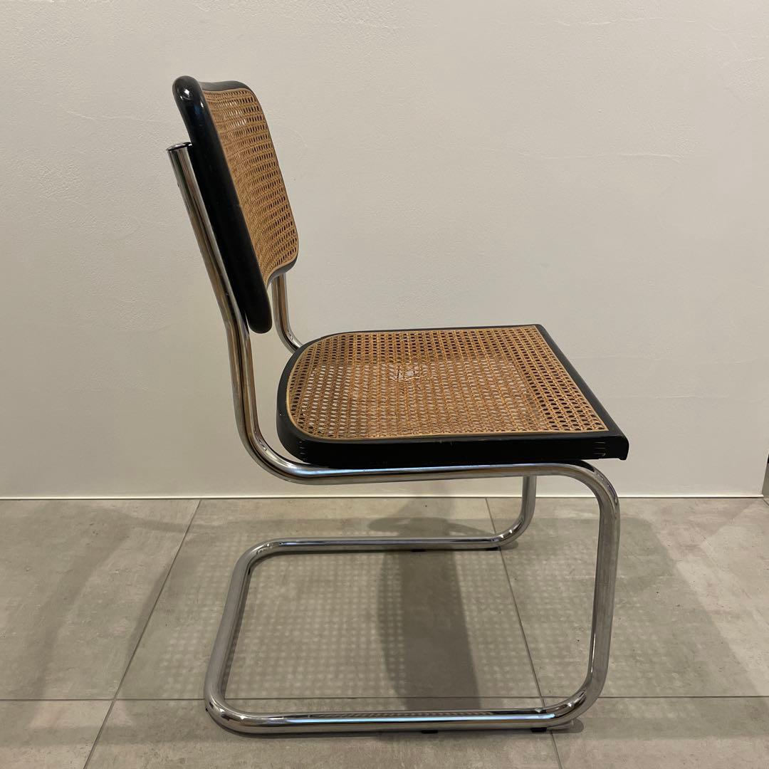 チェスカチェア リプロダクト ブラック ラタン スチール マルセルブロイヤー