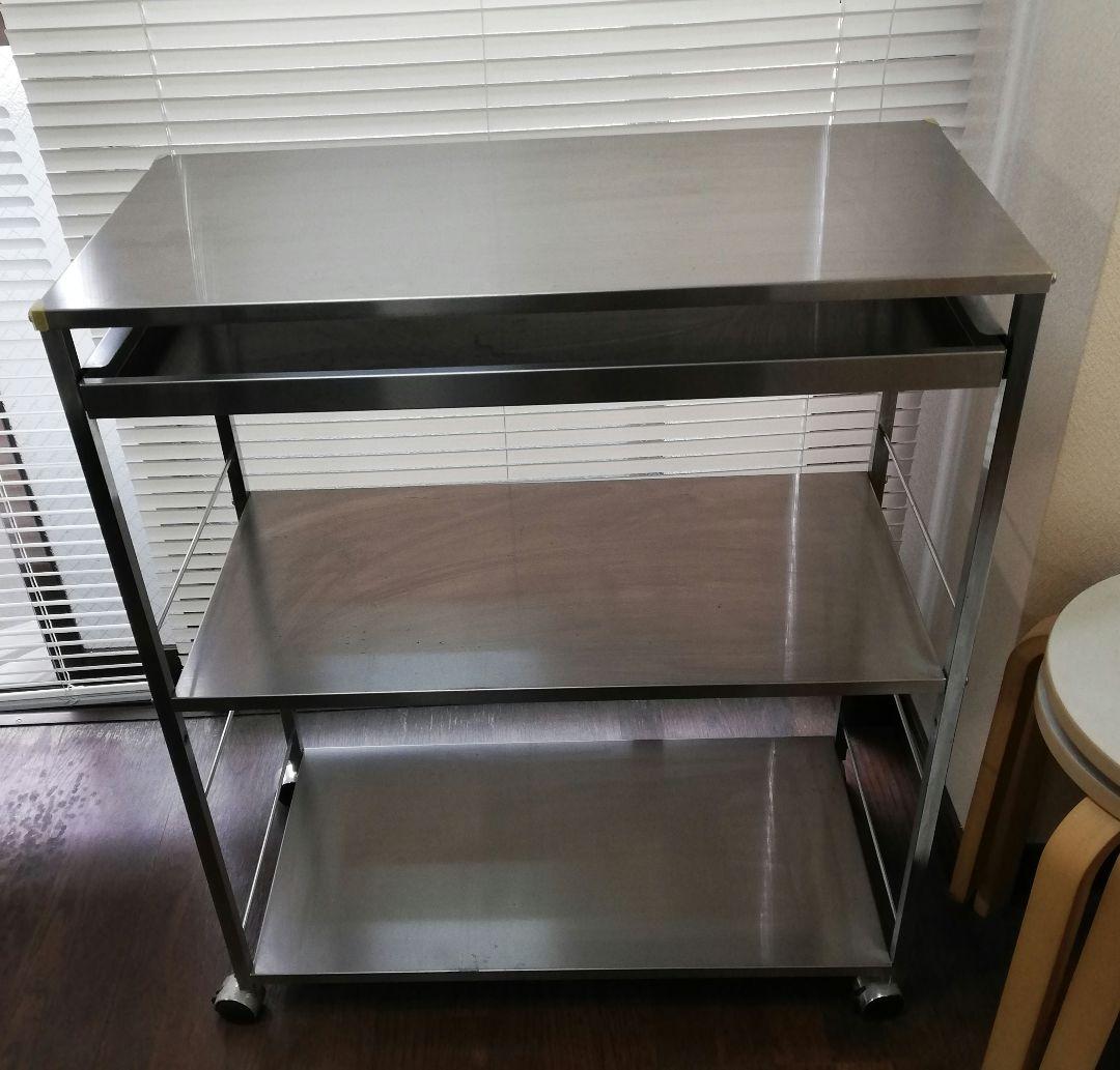 ステンレス作業台ワゴン 引き出し1杯タイプ 幅73.5cm　日本製