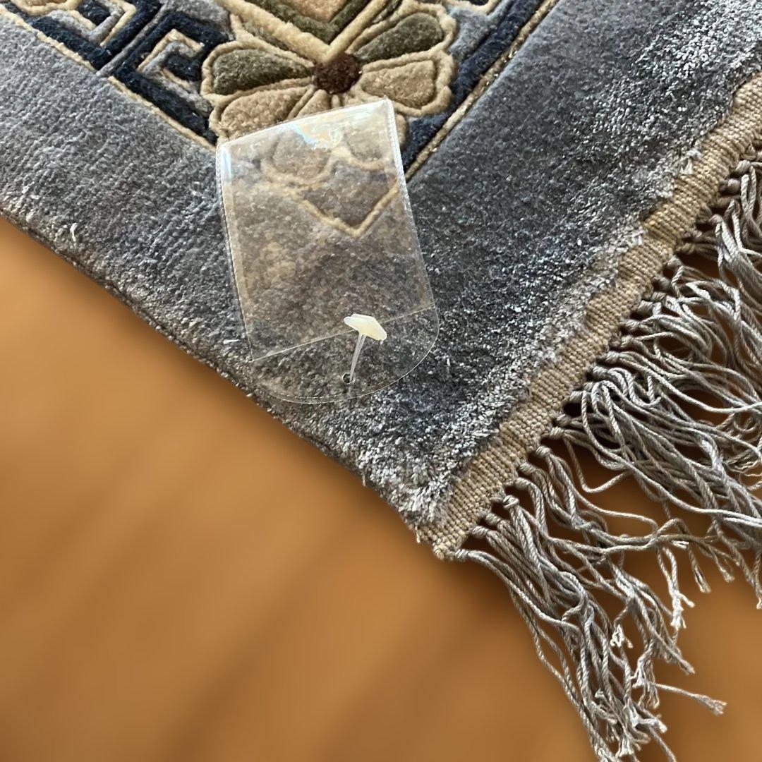 【美品】エクセルヒューマン購入　高級じゅうたん6畳　中国シルク　花柄カーペット