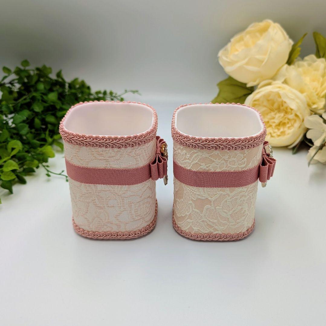 mimi様 オーダー品 収納ボックス小 アイボリー、 ペンスタンド2点 ピンク