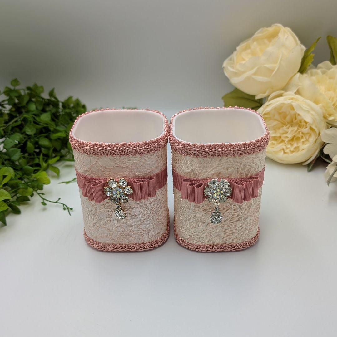 mimi様 オーダー品 収納ボックス小 アイボリー、 ペンスタンド2点 ピンク