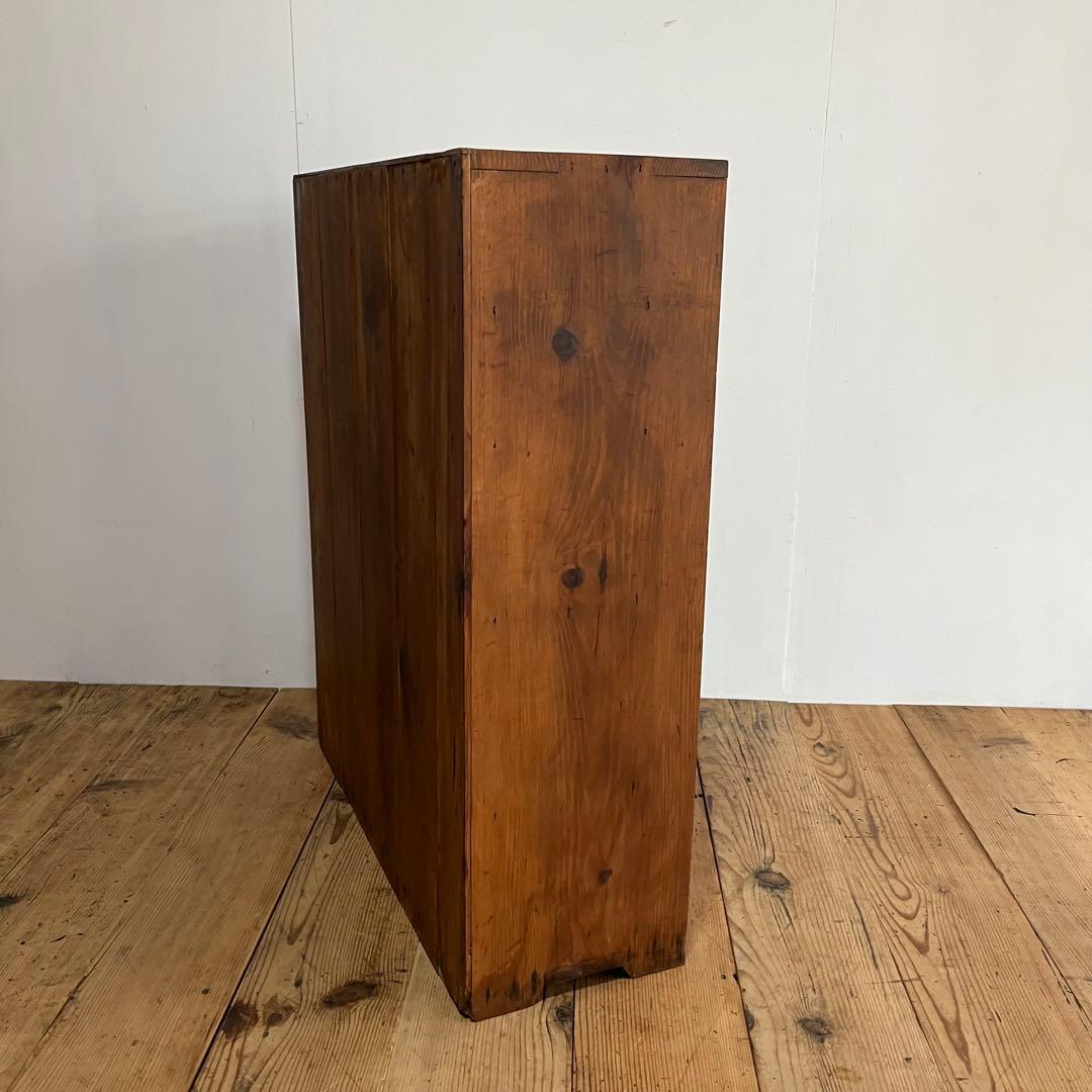 アンティーク 木製 チェスト 棚 食器棚 本棚 無垢材 カウンター