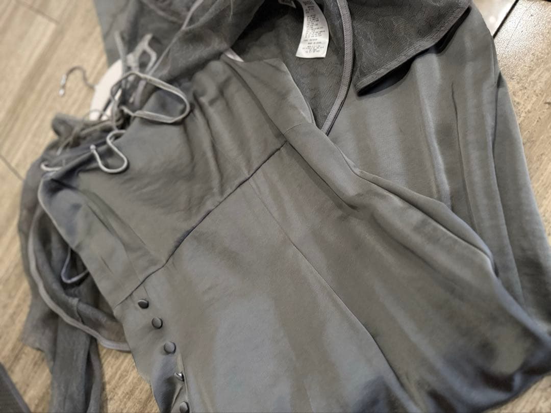 snidel スナイデル レースボレロレイヤードタイトスリットワンピース