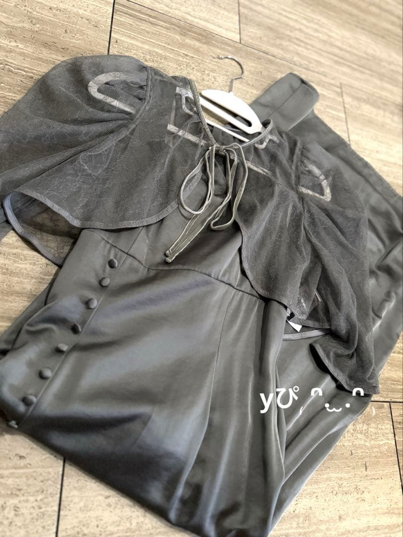 snidel スナイデル レースボレロレイヤードタイトスリットワンピース