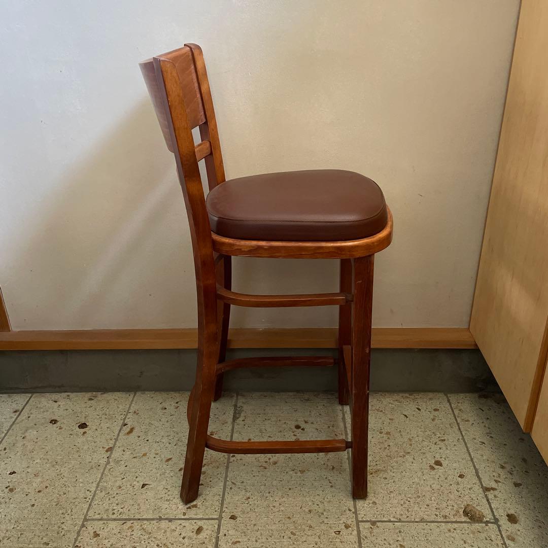 カウンターチェア　木製ハイチェア　1脚①