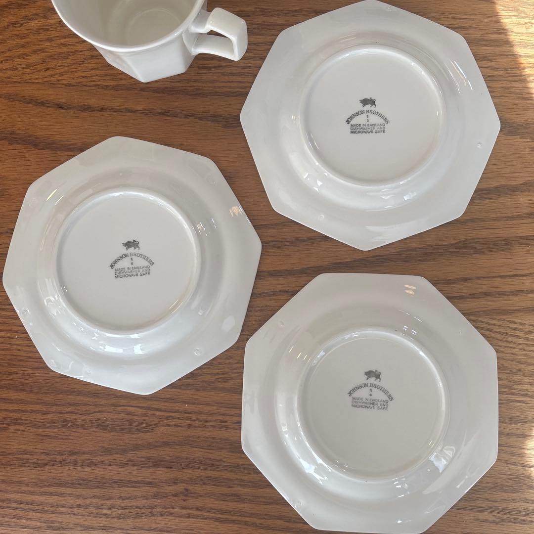 美品　ジョンソンブラザーズ　オクトゴナル　カップ　ディッシュ　3セット