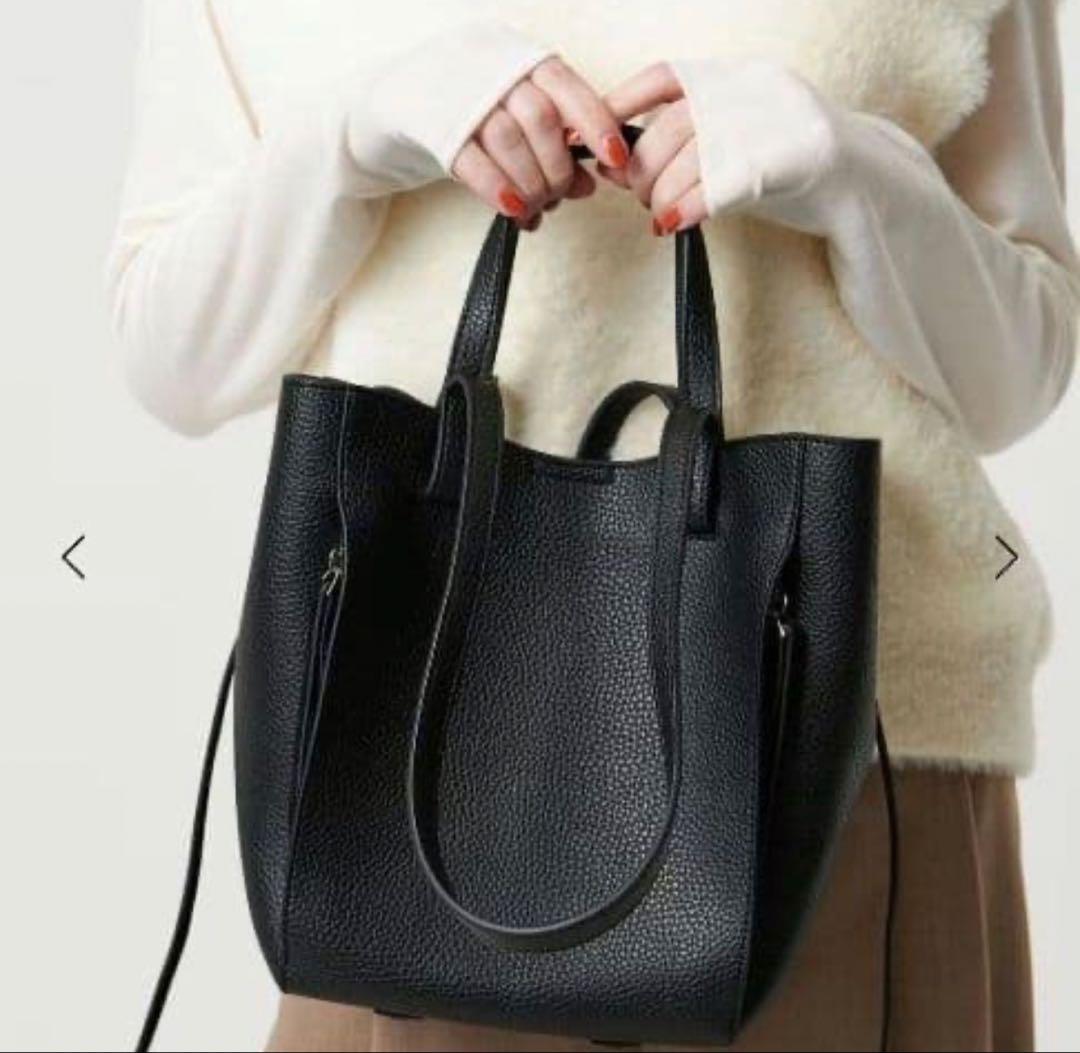 30日値下 ジップポケット 2ハンドル トートバッグ