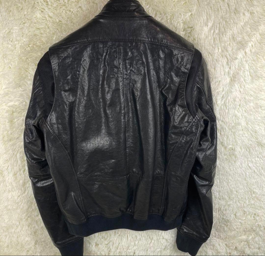 ひ*ん様 DIESEL山羊革ライダースジャケットレザーシングル