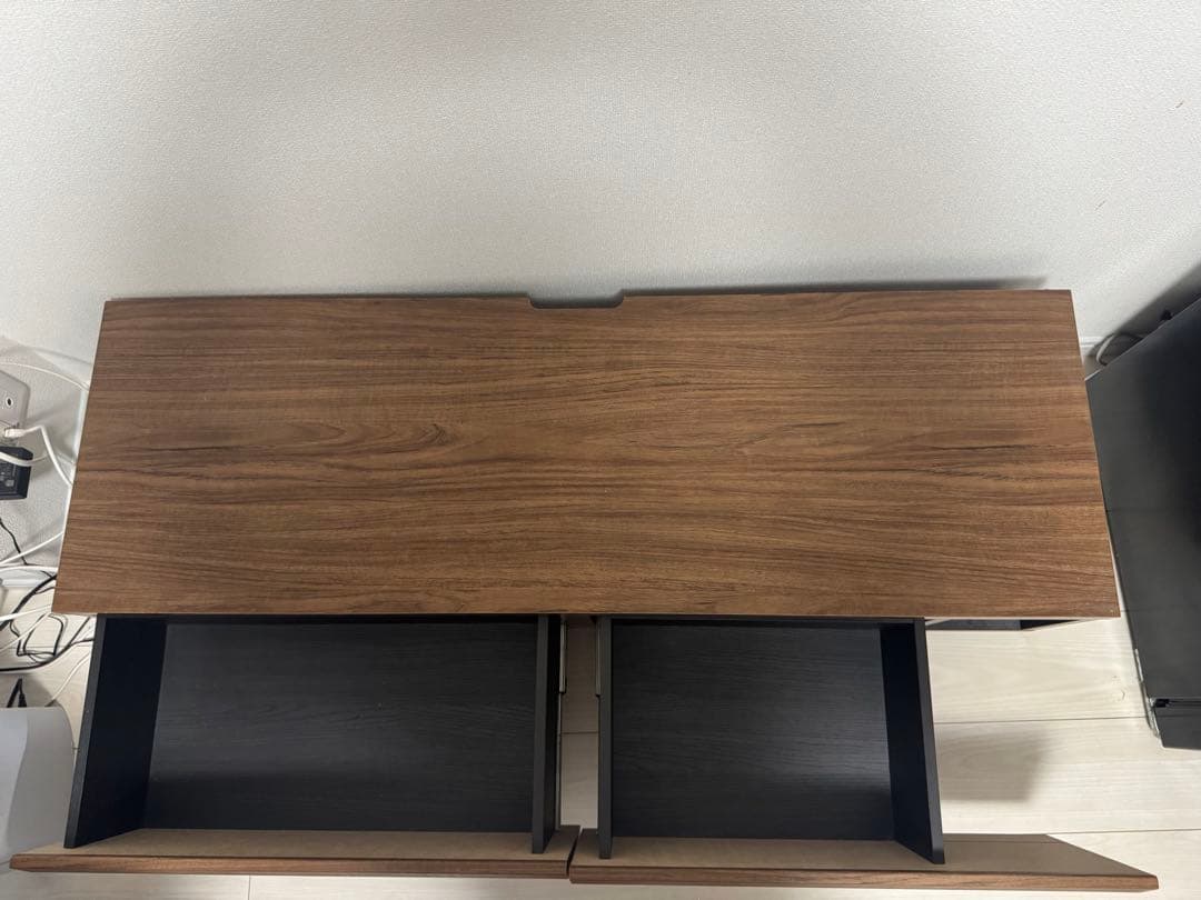 ダークブラウン 木製 テレビ台 引き出し付き