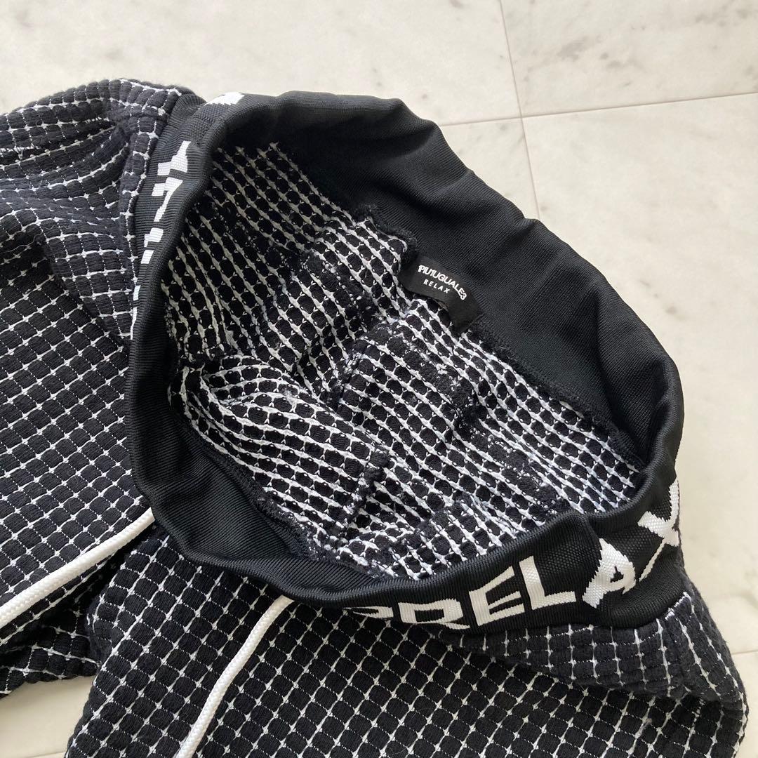 良品 1PIU1UGUALE3 ワッフル 凹凸 セットアップ XL ブラック