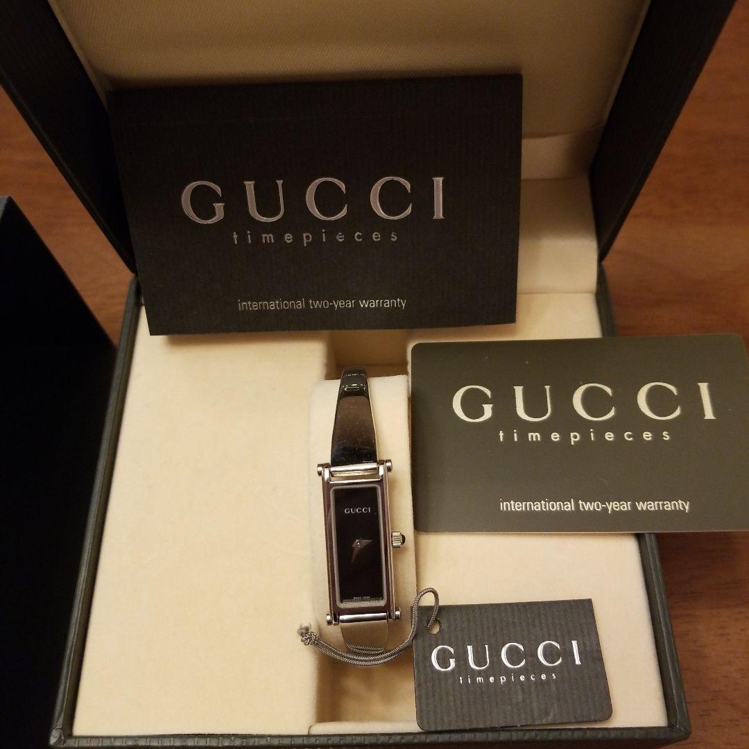 【すべて揃って美品】GUCCI＊ バングルウオッチ1500L