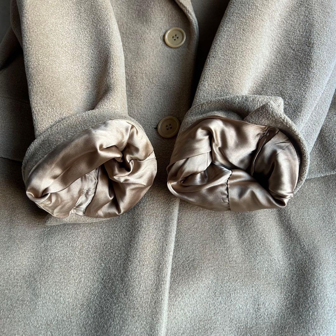 マックスマーラ 銀タグ チェスターコート ロング シングル ベージュ L