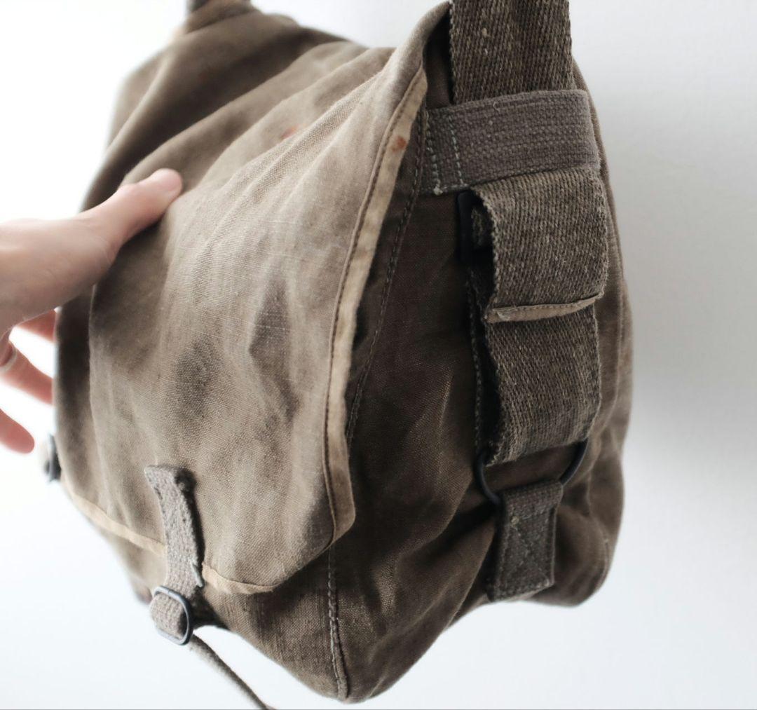 フランス軍 リネンショルダーバッグ