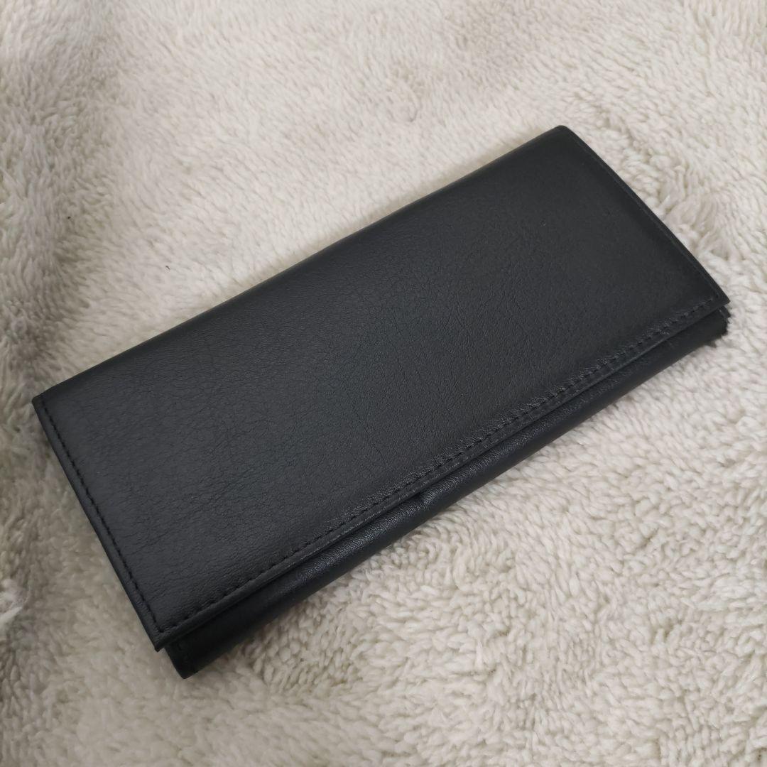 皇室　皇居　限定　長財布　折り財布　黒　本革