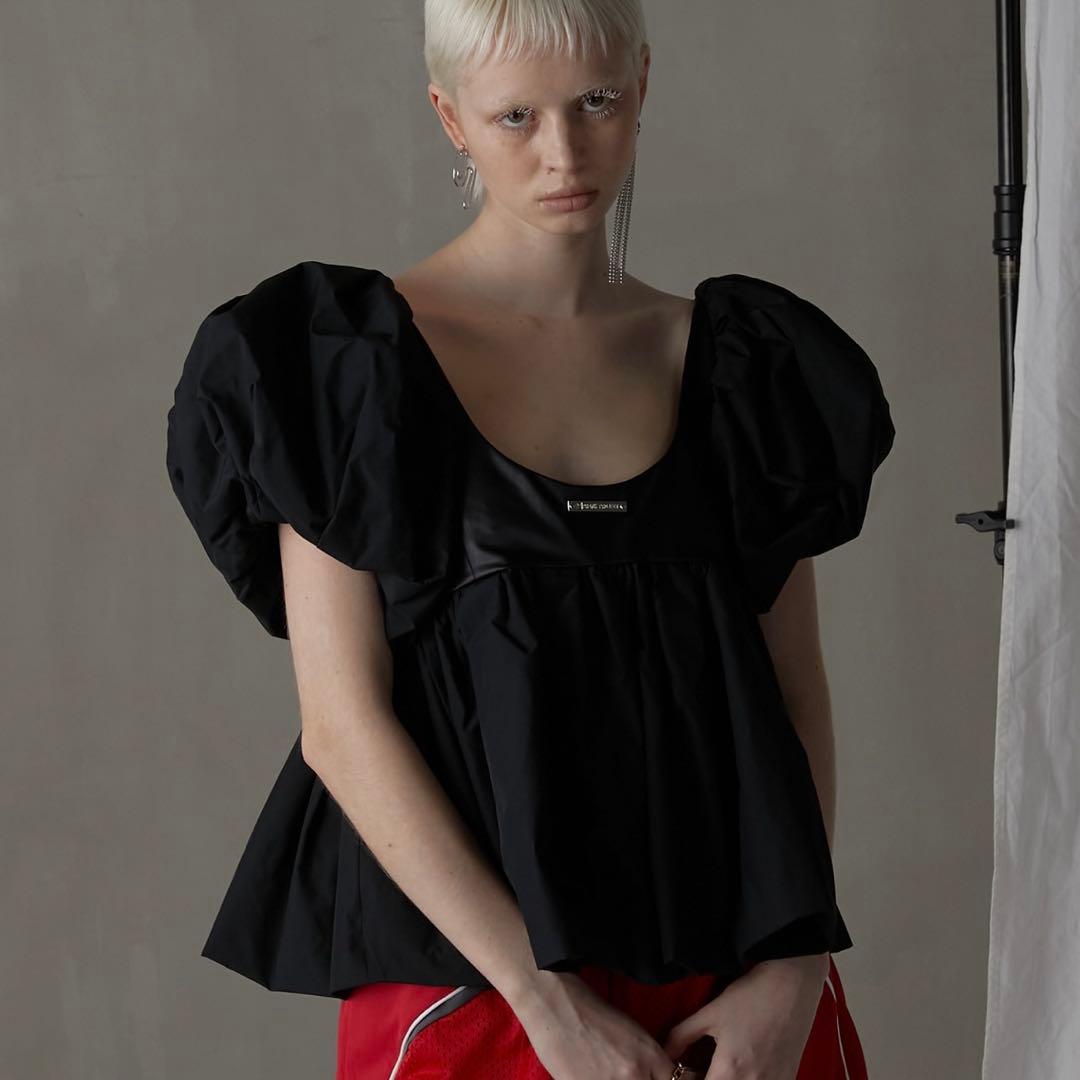 PRANK PROJECT ボリュームスリーブペプラムトップ 黒 ブラック