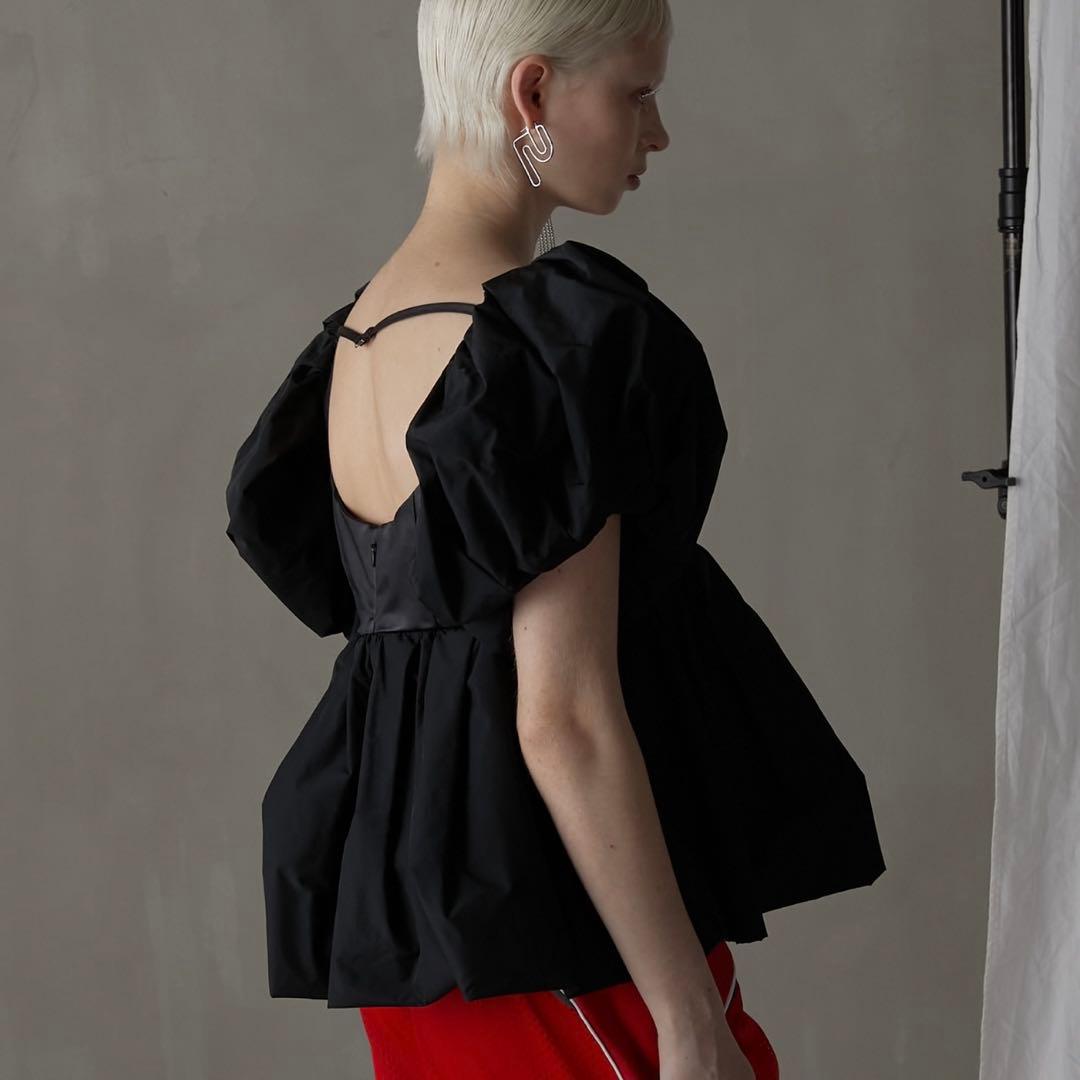 PRANK PROJECT ボリュームスリーブペプラムトップ 黒 ブラック