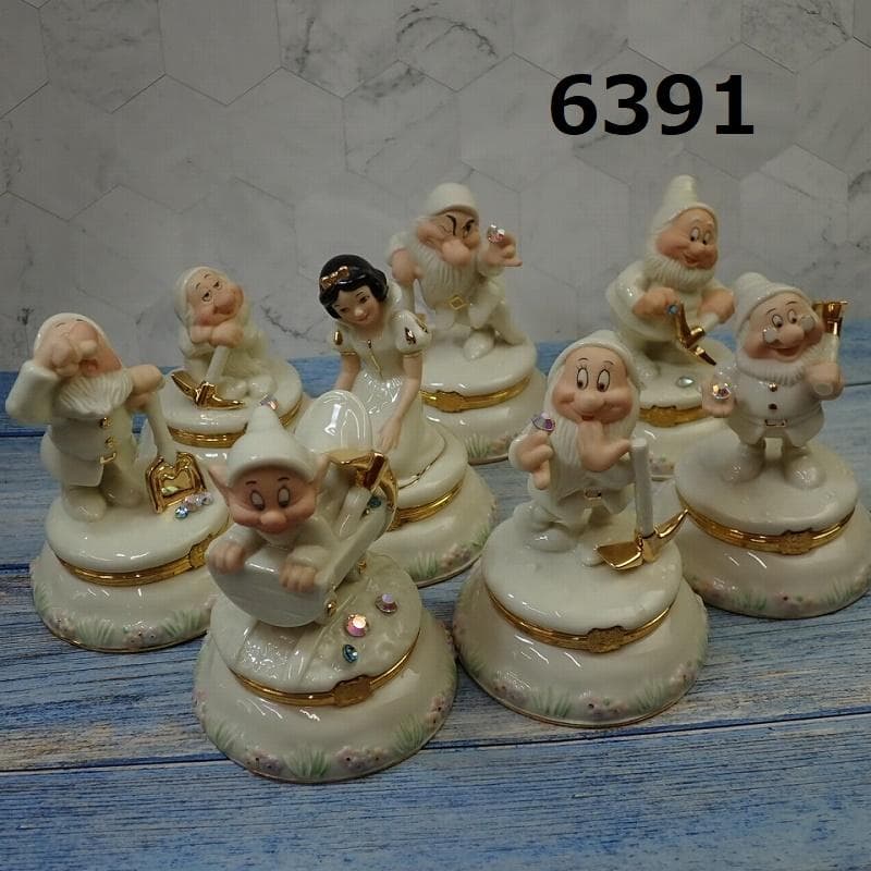 RU-6391 LENOX ディズニー白雪姫＆七人の小人 小物入れ8点セット